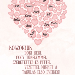 Köszönőposzter tanítónéniknek, óvónéniknek, bölcsis nevelőknek  - esküvő - emlék & ajándék - köszönőajándék - Meska.hu