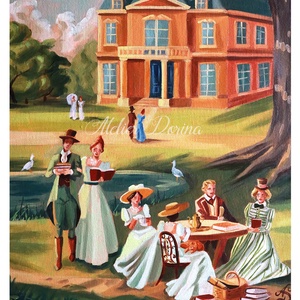 Művészi Nyomat - Jane Austen Könyvklub, Művészet, Grafika & Illusztráció, Művészi nyomat, Festészet, MESKA