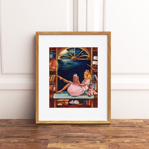 Művészi Nyomat - Esti Olvasás - művészet - grafika & illusztráció - művészi nyomat - Meska.hu