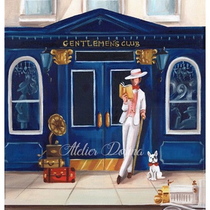 Művészi Nyomat - Gentlemen's Club, Művészet, Grafika & Illusztráció, Művészi nyomat, Festészet, MESKA