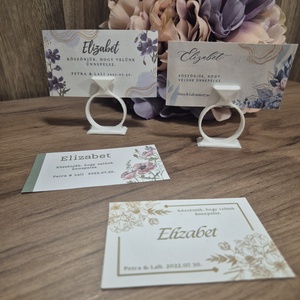 Esküvői ültetőkártya gyűrű alakú tartóval, Esküvő, Emlék & Ajándék, Köszönőajándék, Mindenmás, MESKA