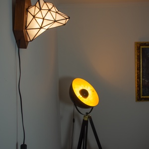 Tiffany Jegesmedve Üveg Trófea Falilámpa, különleges,egyedi színes jegesmedve lámpa, 100% handmade, természet inspirálta -  - Meska.hu