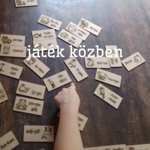 Szókörút - állatos szó - kép egyeztető -  olvasási képesség fejlesztő dominó játék, Játék & Sport, Táblajáték és Kártyajáték, Dominó, Famegmunkálás, Gravírozás, pirográfia, MESKA