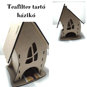 Teafilter tartó házikó - Meska.hu