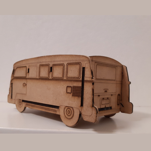 Volkswagen VW 3 rekeszes microbusz formájú ceruzatartó, Otthon & Életmód, Tárolás & Rendszerezés, Íróasztali tároló, Famegmunkálás, Gravírozás, pirográfia, MESKA
