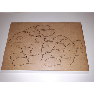 Nyuszi fa kirakó keretben, Játék & Sport, Puzzle, Kirakó, kocka kirakó, Famegmunkálás, Gravírozás, pirográfia, MESKA