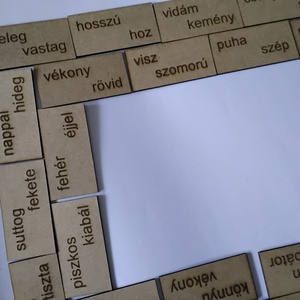 Szókörút - ellentétes jelentésű szavak -  olvasási és logikai képesség fejlesztő dominó játék, Játék & Sport, Táblajáték és Kártyajáték, Dominó, Famegmunkálás, Gravírozás, pirográfia, MESKA