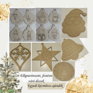 Kreatív karácsonyi díszek szett - karácsony - karácsonyi lakásdekoráció - karácsonyfadíszek - Meska.hu