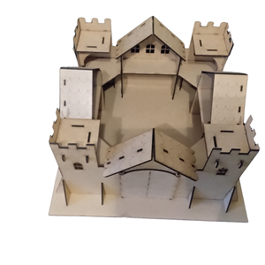 Középkori palota   várudvar játék nyitható kapuval (kastély vagy vár) - játék & sport - baba & babaház - babaház - Meska.hu