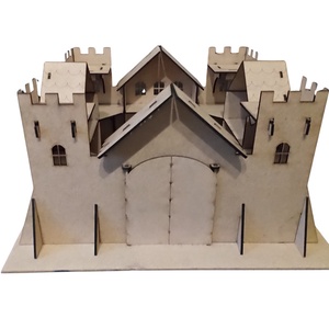 Középkori palota   várudvar játék nyitható kapuval (kastély vagy vár), Játék & Sport, Baba & babaház, Babaház, Famegmunkálás, Gravírozás, pirográfia, MESKA
