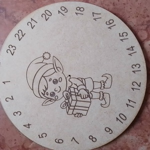 Adventi kalendárium (20 cm) kreatív festhető manó naptár előre rajzolt mintával - Meska.hu