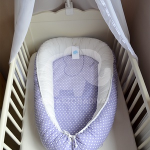 Levendula, lila, egyedi hímzéses babafészek - otthon & életmód - babaszoba, gyerekszoba - babaszoba, gyerekszoba - Meska.hu