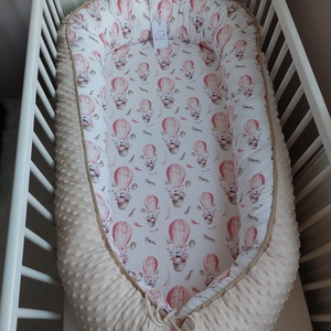 Hőlégballonozó nyuszik babafészek, XXL-es méret - Meska.hu