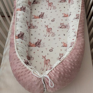 Pasztellmályva erdei állatok, XL-es babaszoba szett - baba - mama - babaágyneműk - babafészek - Meska.hu