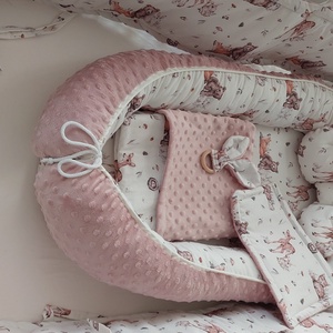 Pasztellmályva erdei állatok, XL-es babaszoba szett - baba - mama - babaágyneműk - babafészek - Meska.hu