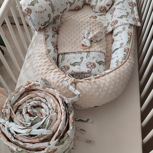 Dínók léggömbökkel, prémium babaszoba kollekció, Baba - mama, Babaágyneműk, Baba ágynemű, Varrás, MESKA