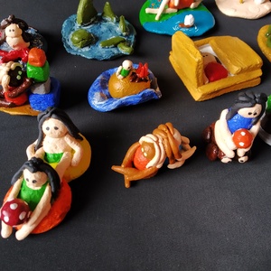 Festett gyurma figurák, emberek, állatok - otthon & életmód - dekoráció - dísztárgy - Meska.hu