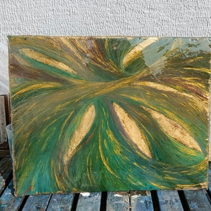 Atlantis - olajfestmány magasfényű epoxi fedőréteggel, Művészet, Festmény, Olajfestmény, Festészet, Festett tárgyak, MESKA