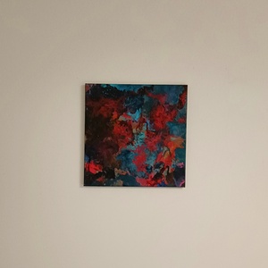 Összeolvadás 40 � 40 cm, Olaj�akril fúziós technikával készült absztrakt festmény - művészet - festmény - festmény vegyes technika - Meska.hu