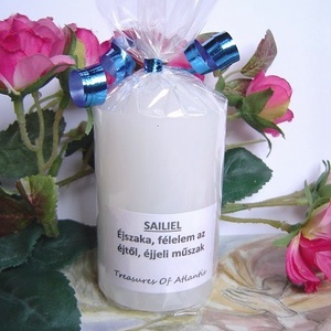 Beavatott atlantiszi angyalgyertya - SAILIEL - otthon & életmód - gyertya, illat, aroma - gyertya - Meska.hu