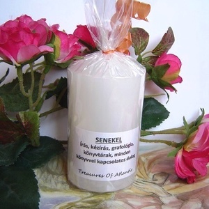 Beavatott atlantiszi angyalgyertya - SENEKEL - otthon & életmód - gyertya, illat, aroma - gyertya - Meska.hu