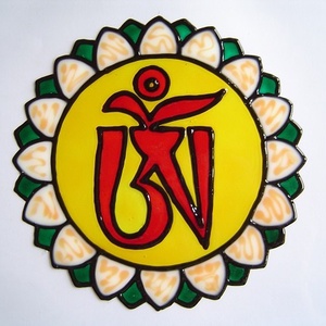 Szakrális ablakdísz, üvegmatrica, OM MANTRA - otthon & életmód - dekoráció - ajtó- és ablak dekoráció - ablakdísz - Meska.hu
