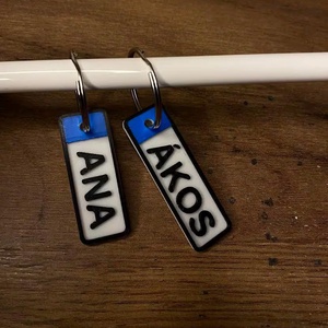 Rendszámtábla Kulcstartó - Személyre Szabható - 3D Nyomtatott , Táska & Tok, Kulcstartó & Táskadísz, Kulcstartó, Mindenmás, MESKA