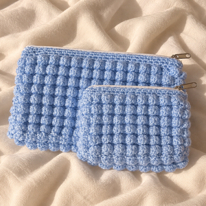 Kézzel készített buborékmintás horgolt clutch szett � Jumbo + Mini táskák � választható színekben -  - Meska.hu
