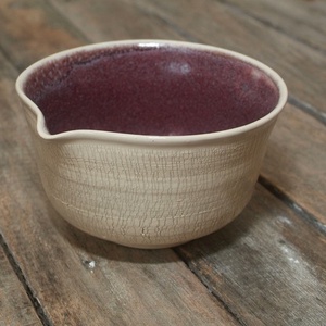 Kerámia csőrős keverőtál (repesztett) -  - Meska.hu