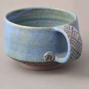 Kerámia nagy méretű bögre (fekete-kék) - otthon & életmód - konyhafelszerelés, tálalás - tálalás - bögre & csésze - Meska.hu