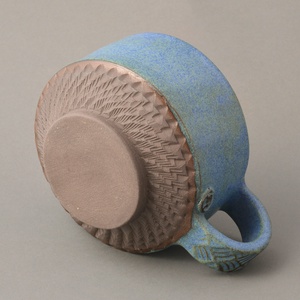 Kerámia nagy méretű bögre (fekete-kék) - otthon & életmód - konyhafelszerelés, tálalás - tálalás - bögre & csésze - Meska.hu