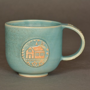 Kerámia bögre, skandináv stílus (türkiz), Otthon & Életmód, Konyhafelszerelés, tálalás, Tálalás, Bögre & Csésze, Kerámia, MESKA