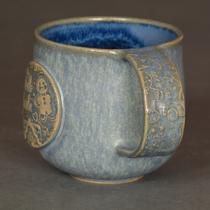 Kerámia bögre, karácsonyi hangulat(kék2) - otthon & életmód - konyhafelszerelés, tálalás - tálalás - bögre & csésze - Meska.hu