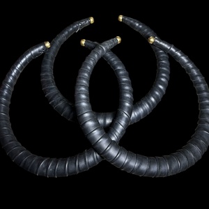 Újrahasznosított, bicikli belső gumiból készített nyakék - ékszer - nyaklánc - bogyós nyaklánc - Meska.hu