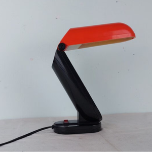 Retro piros asztali lampa, irodai lampa - Meska.hu