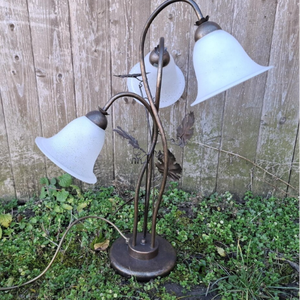Nagy asztali viragos lampa, regi lampa - Meska.hu