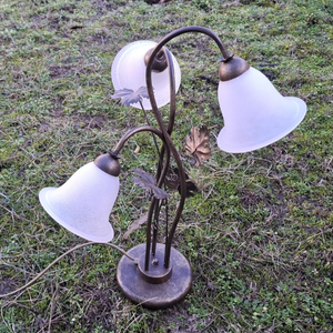 Nagy asztali viragos lampa, regi lampa - otthon & életmód - lámpa - asztali lámpa - Meska.hu