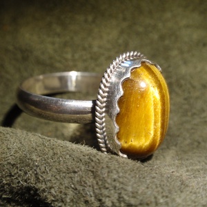 Tigrisszem ezüst gyűrű - ékszer - gyűrű - szoliter gyűrű - Meska.hu