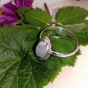 Holdköves ezüst  gyűrű - ékszer - gyűrű - szoliter gyűrű - Meska.hu