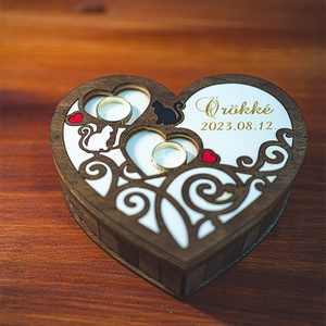 Esküvői gyűrűtálca emlékőrzővel - Meska.hu