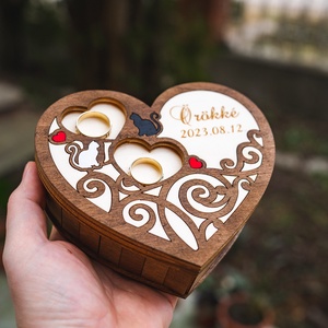 Esküvői gyűrűtálca emlékőrzővel - esküvő - kiegészítők - gyűrűtartó & gyűrűpárna - Meska.hu