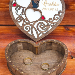 Esküvői gyűrűtálca emlékőrzővel - esküvő - kiegészítők - gyűrűtartó & gyűrűpárna - Meska.hu