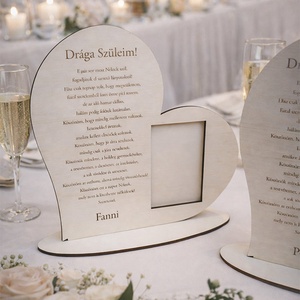 Esküvői szülő köszöntők + esküvői írott fa felirat  - esküvő - dekoráció - helyszíni dekor - Meska.hu