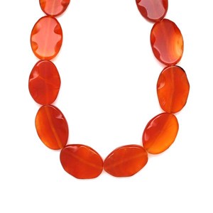 Karneol ovál 26x18mm, Kellékek & szerszámok, Ásvány alapanyag, Ásványfüzér, , MESKA