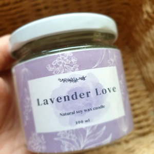 Lavender Love, Otthon & Életmód, Gyertya, illat, aroma, Gyertya, Gyertya-, mécseskészítés, MESKA