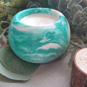 Márványos, tégelyes szójaviasz gyertya , Otthon & Életmód, Gyertya, illat, aroma, Gyertya, Gipszöntés, Gyertya-, mécseskészítés, MESKA