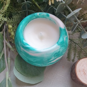 Márványos, tégelyes szójaviasz gyertya  - otthon & életmód - gyertya, illat, aroma - gyertya - Meska.hu