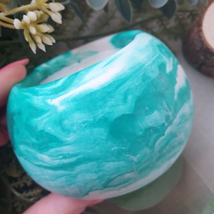 Márványos, tégelyes szójaviasz gyertya  - otthon & életmód - gyertya, illat, aroma - gyertya - Meska.hu