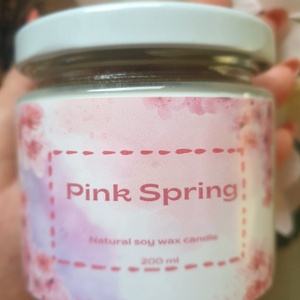 Pink Spring, Otthon & Életmód, Gyertya, illat, aroma, Gyertya, Gyertya-, mécseskészítés, MESKA