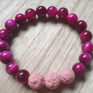 Illatfelhő a csuklódon, illatos ásványkarkötő, lávakő és tigrisszemből - ékszer - karkötő - ásványkarkötő - Meska.hu